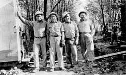 James Price (2nd from right) working for Marathon Oil, 1956